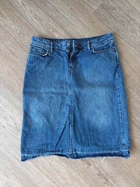 All Saints Blue Denim Jean Skirt